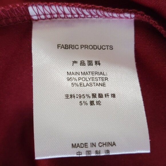 Miusol Womens Burgundy Short Sleeve Sheath Dress Size L Polyester & Elastane - Picture 4 of 5